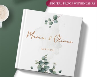 Personalized Wedding Guest Book, Wedding favor for Guest, Square Wedding Photo Book, Hardcover Instant Photo Booth Album