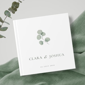 Libro degli ospiti di matrimonio minimal, bomboniera personalizzata per gli ospiti, libro fotografico di nozze quadrato, album fotografico istantaneo con copertina rigida