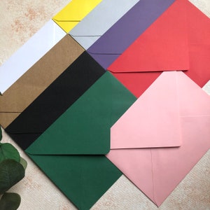 Wedding Invitation Envelopes, High Quality Envelopes, Colorful Wedding or RSVP Envelopes, Wallet Envelope