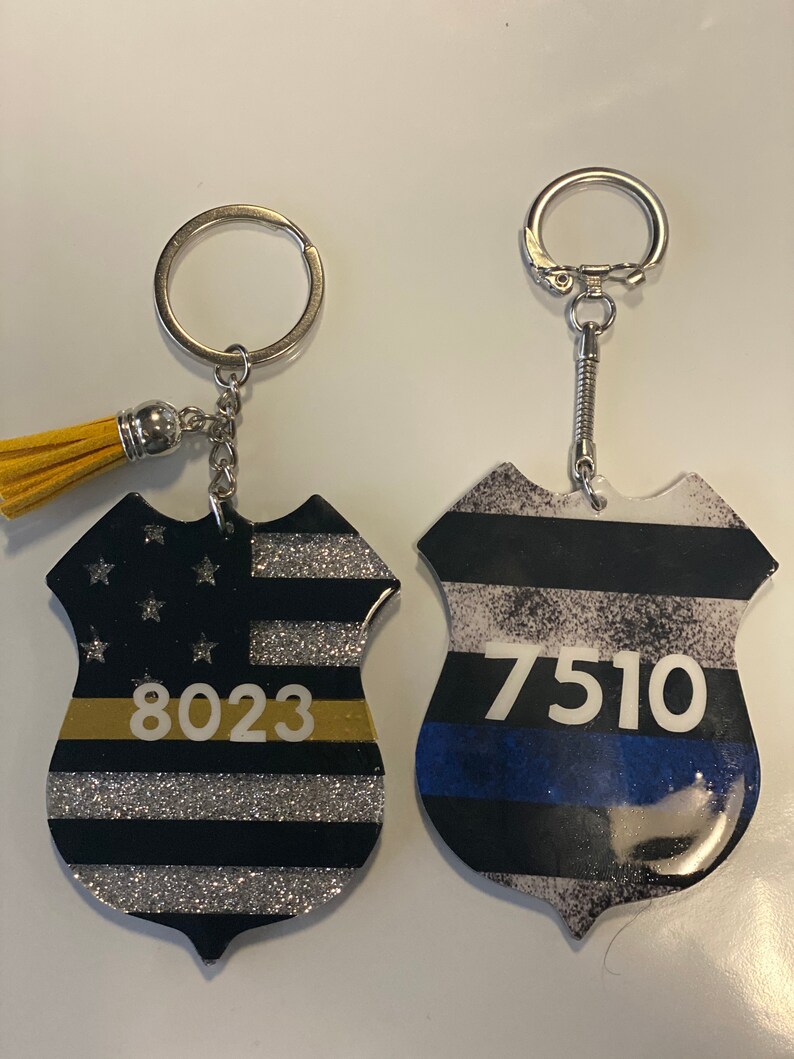 Police keychain Etsy