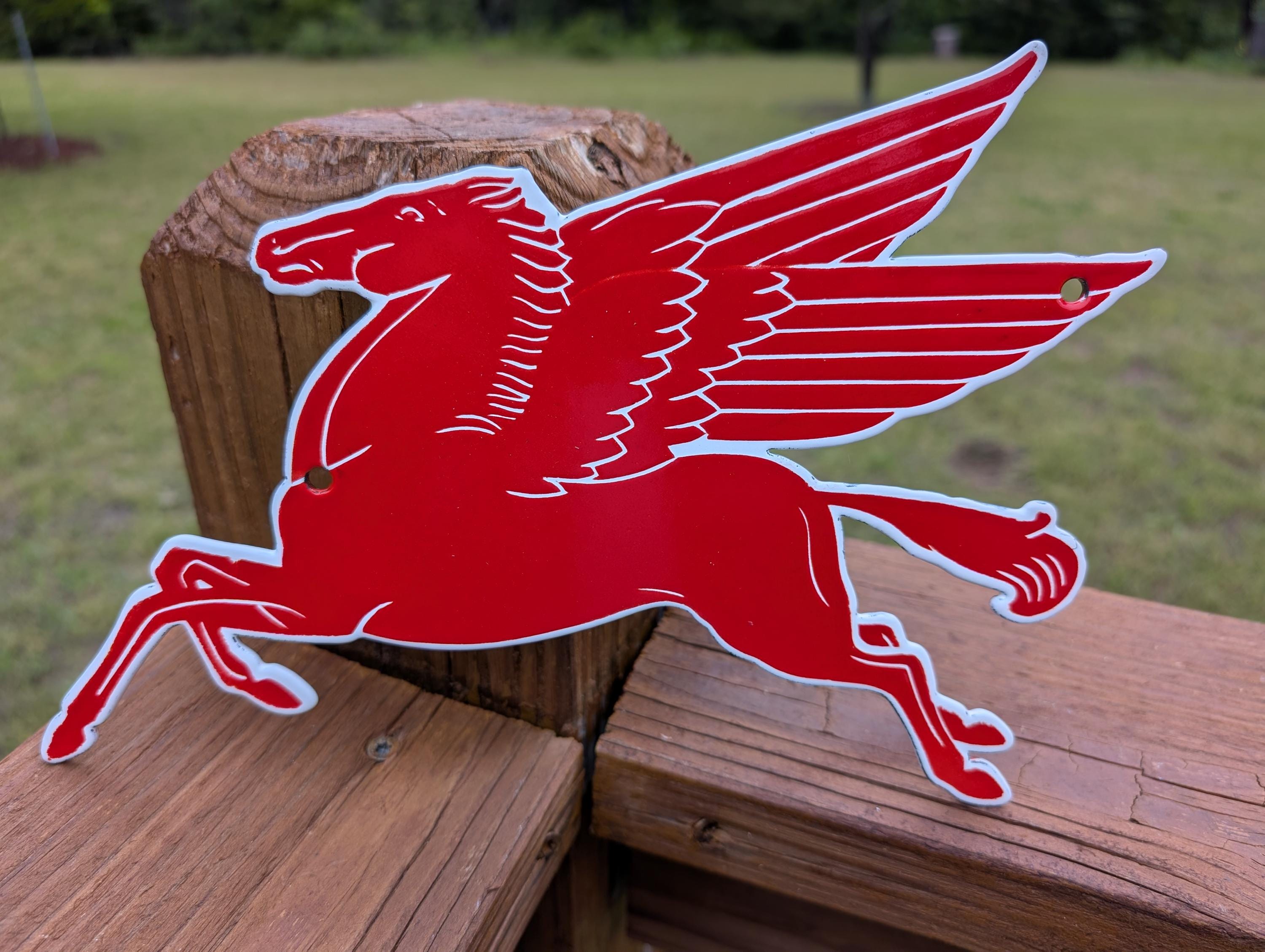 Mobil Gas Sign Pegasus - Etsy
