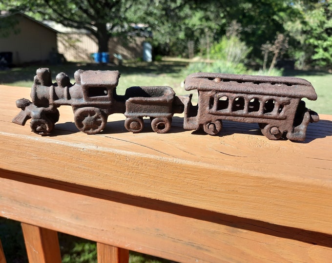 Vintage Cast Iron Steam Engine Train Detachable Etsy