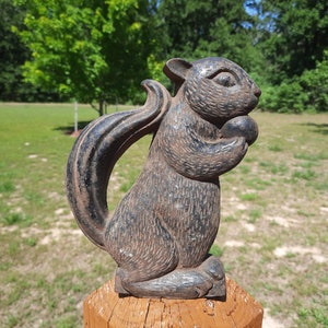 Cast Iron Squirrel Door Stop Doorstop Home Decor Bedroom Bookend Book Shelf Collectible