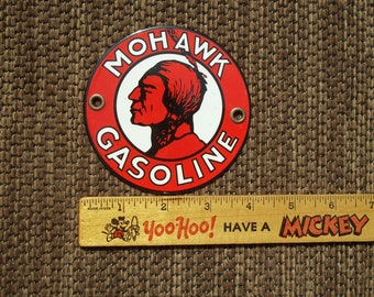 Service with a Smile Mohawk Gas Pump Girl Metal Sign Service with a Smile Mohawk Gas Pump Girl Metal Sign