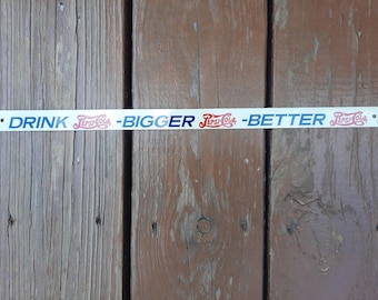 Vintage Metal Painted Shelf Store Strip Sign Pepsi Cola Drink Bigger Better Sign