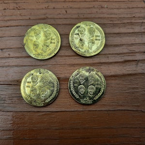 4 Commemorating The 1964 Beatles Visit To The United States Coins John Lennon Paul McCartney George Harrison Ringo Starr Band Music Stars
