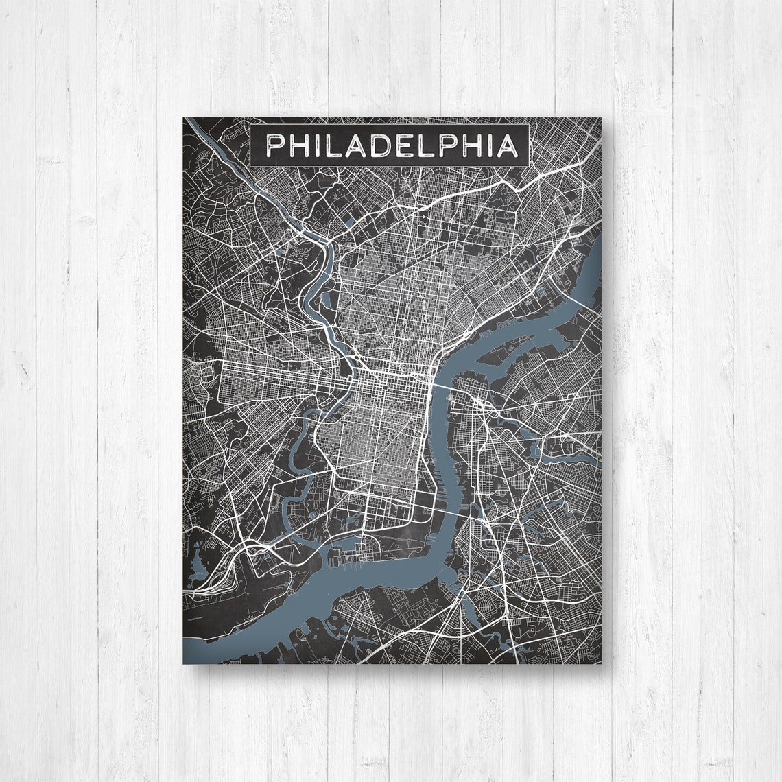 Philadelphia Street Map Print Philadelphia Map Print | Etsy