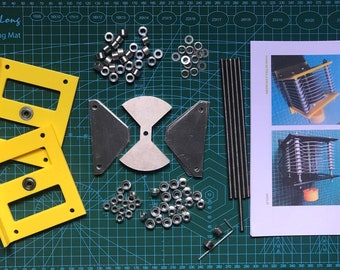 DIY Butterfly Capacitor Kit with Aluminum Plates and 3D Printed Parts for Lopp Antenna, Ham Radio and Electronics Enthusiasts