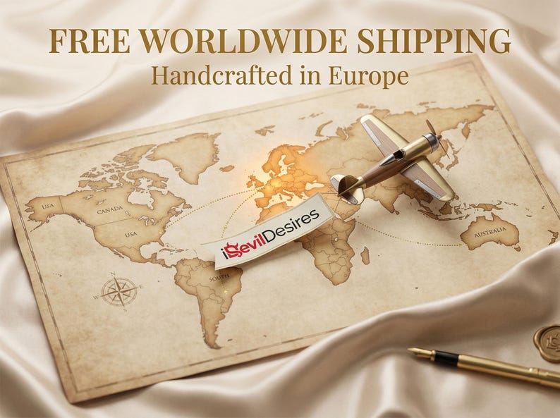 Worldwide shipping for luxury handmade leather BDSM bondage set crafted in Europe premium couple gift.