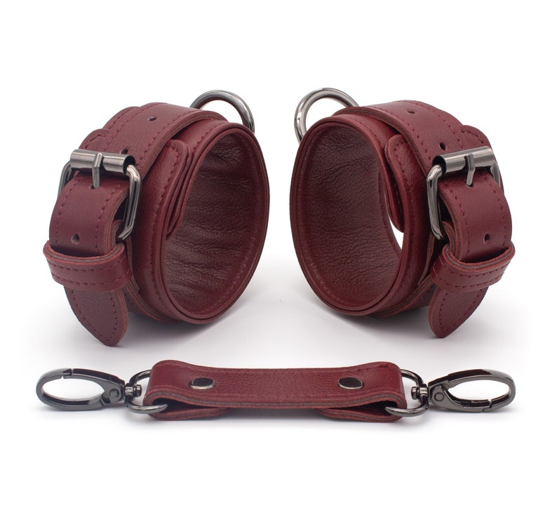 Leather Handcuffs Adjustable Wrist Cuffs for Man Woman Etsy