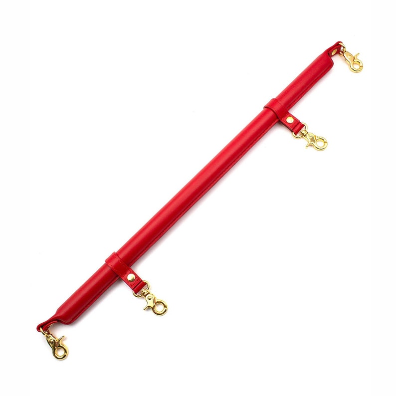 4 Point Spreader Bar, Restraints Spreader Sets with Cuffs and Collar, Leather Spreader Bar for Legs, Bondages BDSM Game, Anniversary Gift