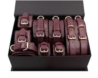 9 Piece BDSM Bondage Restraint Set, Bondages for Women, Restraints for Submissive Harness, Gift for Her, Black Friday Sale