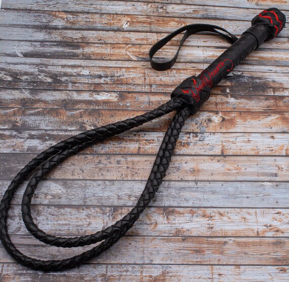 Frustino A 9 Code In Vera Pelle Di Mucca - Gioco BDSM, Artigianale, Resistente, LB's Whip