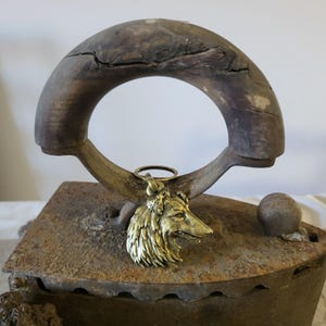 Scotch Collie Dog Head Keychain – Metal Pet Tag, Custom Collie Gift, Personalized Dog Lover Accessory, Handmade Pet Scotch Collie keychain