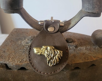 Leren sleutelhanger Engelse setter, Engelse setter puppy hondenliefhebbers leren sleutelhanger, Engelse setter huisdierliefhebber cadeau, Ierse setter sleutelhanger cadeau