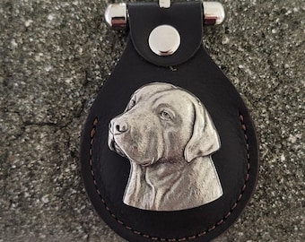 Labrador Retriever leather keychain,Labrador Retriever puppy for dog lovers leather keychain gift,Labrador Retriever Pet lover keychain gift