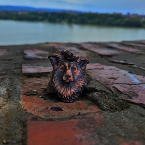 Long haired border Collie dog keychain,Long haired border Collie puppy for dog lovers gift metal keychain, Border Collie Pet lover keychain