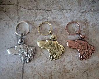 Engelse setter hoofdhond sleutelhanger, Engelse setter puppy hondenliefhebbers cadeau, huisdierliefhebber sleutelhanger cadeau, Engelse setter, Ierse setter, Ierse setter minnaar