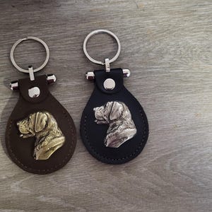 Llavero de cuero de Labrador Retriever, llavero de cuero de cachorro de Labrador Retriever para amantes de los perros, llavero de regalo para amantes de las mascotas de Labrador Retriever