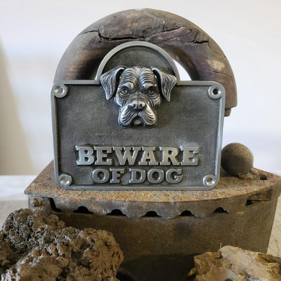犬に注意の彫刻サイン看板　Beware of dog 3D sign 犬に注意の彫刻サイン看板 Beware of dog 3D sign OF 看板 