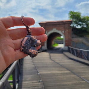 Portachiavi a forma di testa di cane da montagna bernese, portachiavi in metallo con cucciolo di cane da montagna bernese, regalo per gli amanti dei cani, portachiavi con animali da montagna bernese