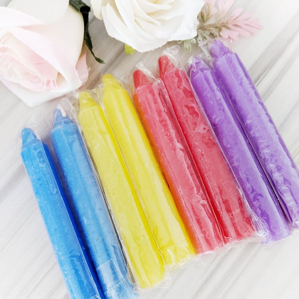 Little ritual candles - Assorted colours - small chime candles for spells and meditation CLEARANCE