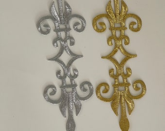 Aplique termoadhesivo, parche termoadhesivo dorado para planchar sobre tela