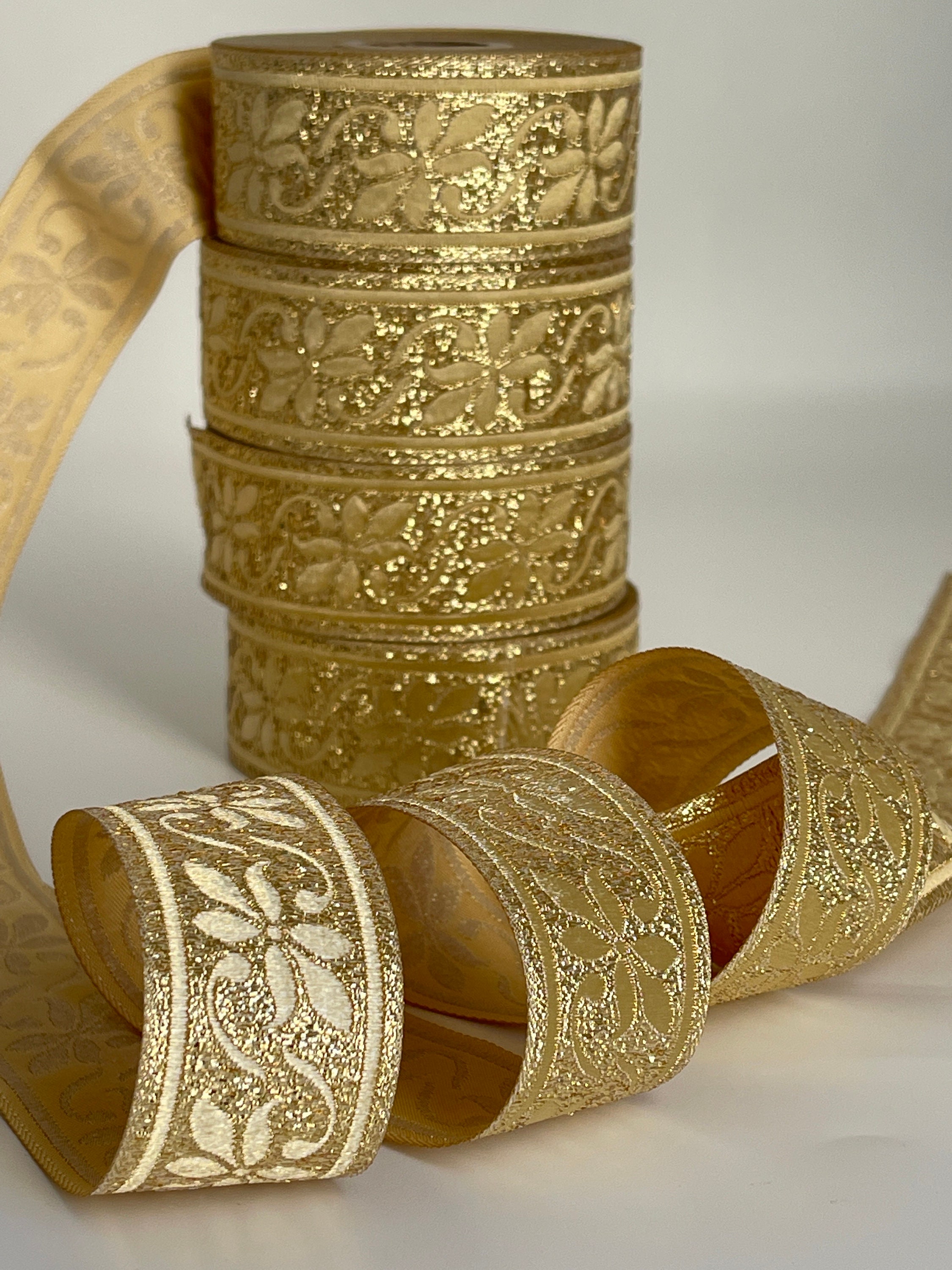 Medieval Ribbon Patterns Medieval Ribbon Theatrical Braid 35 Mm Medieval Border Gold Gold Ribbon ...