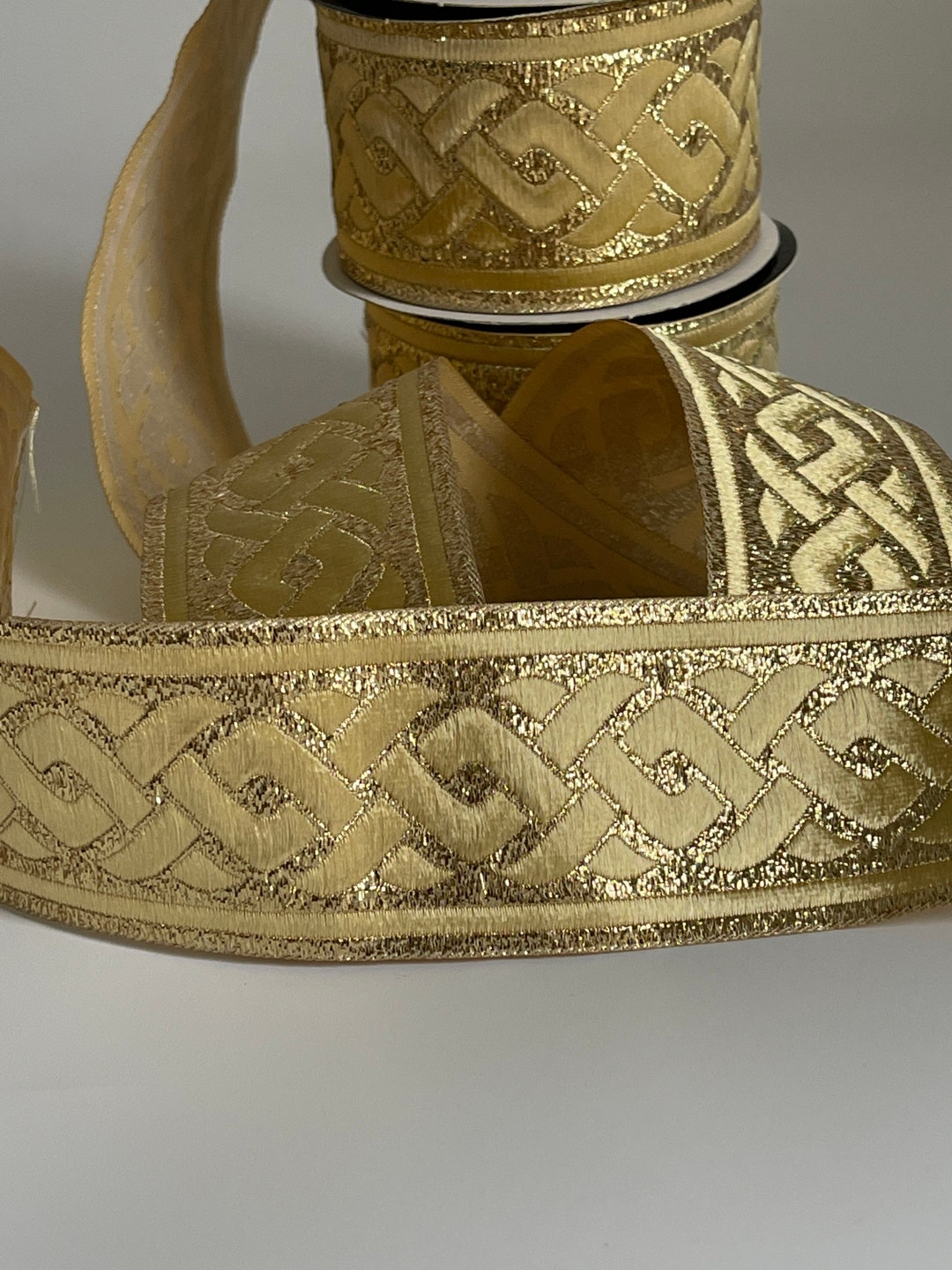 Medieval Gold Braid Celtic Braid Pattern Celtic Ribbon 50 Mm Medieval ...