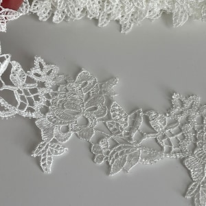 Off-white guipure lace ribbon guipure 7 cm white scalloped lace white guipure ribbon