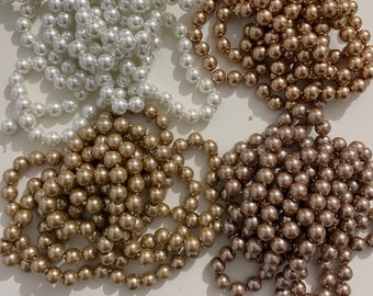 Pearly beads, 8mm glass pearly beads,