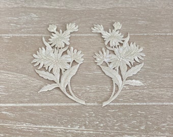 Iron-on badges, iron-on patches, floral pattern badges, iron-on appliques