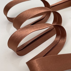 Biais 20 mm marron,biais pour border un textile,