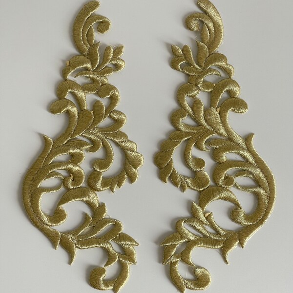 Gold gold relief appliques double gold appliques appliques to customize gold relief embroidery double gold embroidery