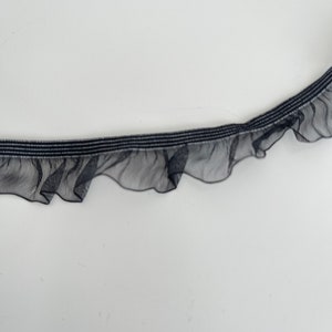 Elastic ribbon with tulle, tulle braid with elastic, frilly ribbon, elastic braid with tulle, froufrou braid. image 5