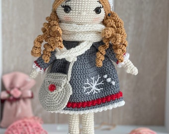 Crochet doll amigurumi doll handmade doll with removable clothes handmade doll birthday gift handmade gift