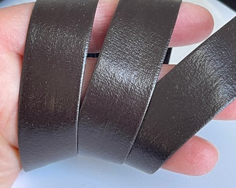 Fita de viés de couro sintético preto ou marrom escuro 20 mm fita de viés de couro sintético 1 metro