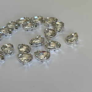 Rhinestone beads to sew on glass rhinestones fine shape rhinestones for craft creation glass rhinestone beads with silver base