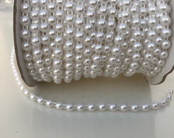 Half pearl braid, Half pearl ribbon