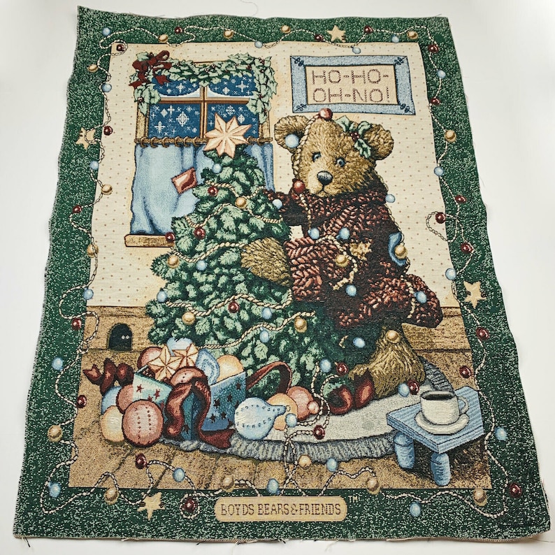Boyds Bears Elliott & Christmas Tree Crafters Tapestry Wall Etsy