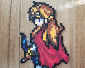 Perler Bead Odessa from Suikoden (Battle Stance)