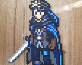 Perler Bead Flik from Suikoden 2 (Battle Stance)