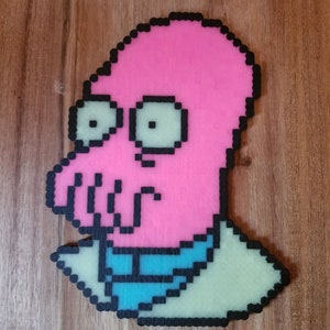 Perler Bead Dr. Zoidberg Futurama Glow in the Dark