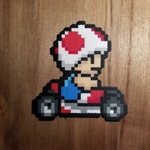 Perler Bead Toad from Super Mario Kart