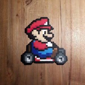 Perler Bead Mario from Super Mario Kart