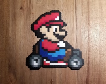 Perler Bead Mario from Super Mario Kart