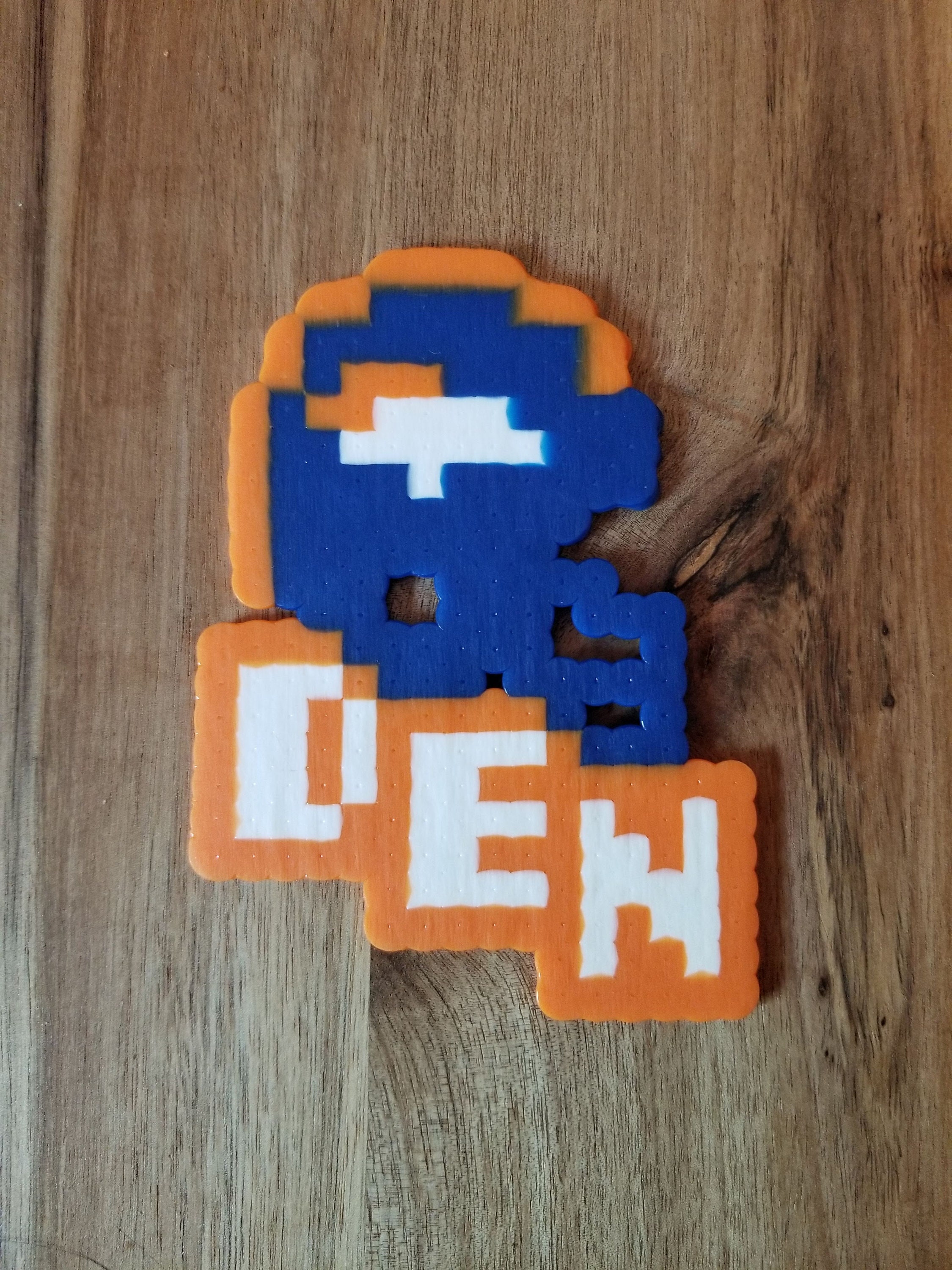 Perler Bead Denver Broncos Tecmo Bowl Style Helmet Etsy