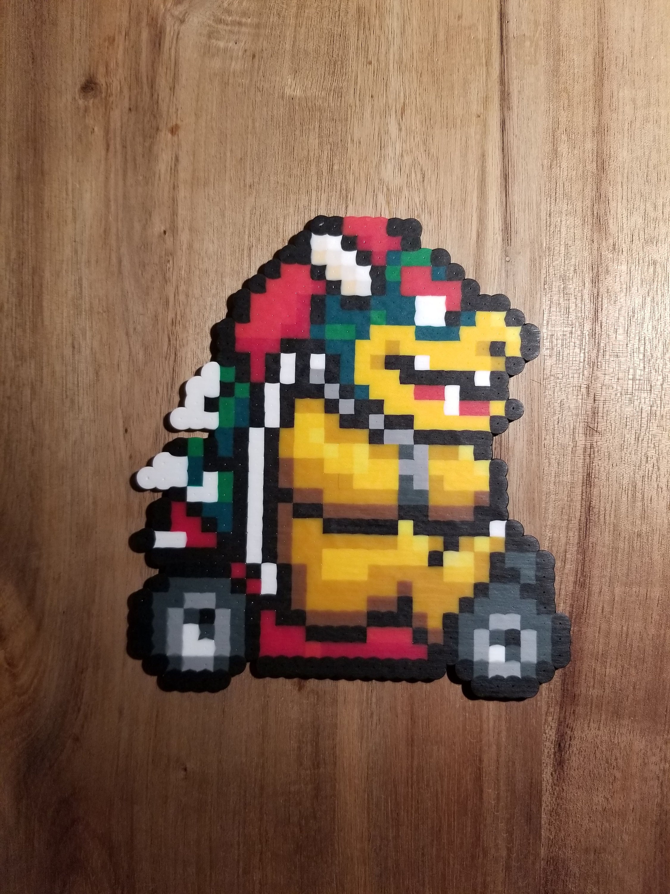 Perler Bead Bowser From Super Mario Kart 