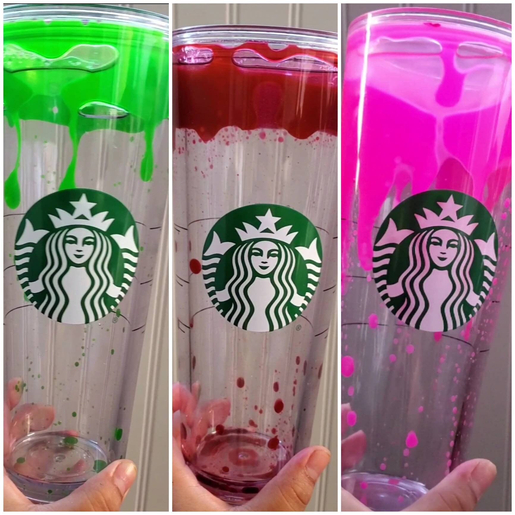 Slime Drip Starbucks Tumbler Fake Blood Drip Starbucks Cup Etsy