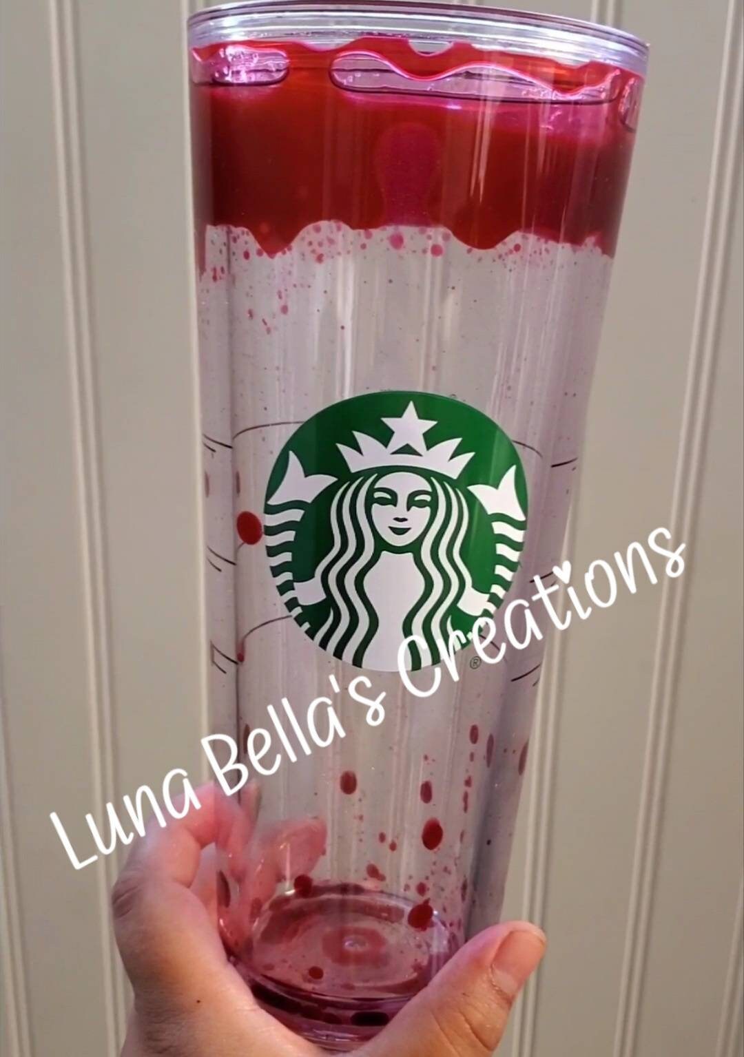 Slime Drip Starbucks Tumbler Fake Blood Drip Starbucks Cup Etsy